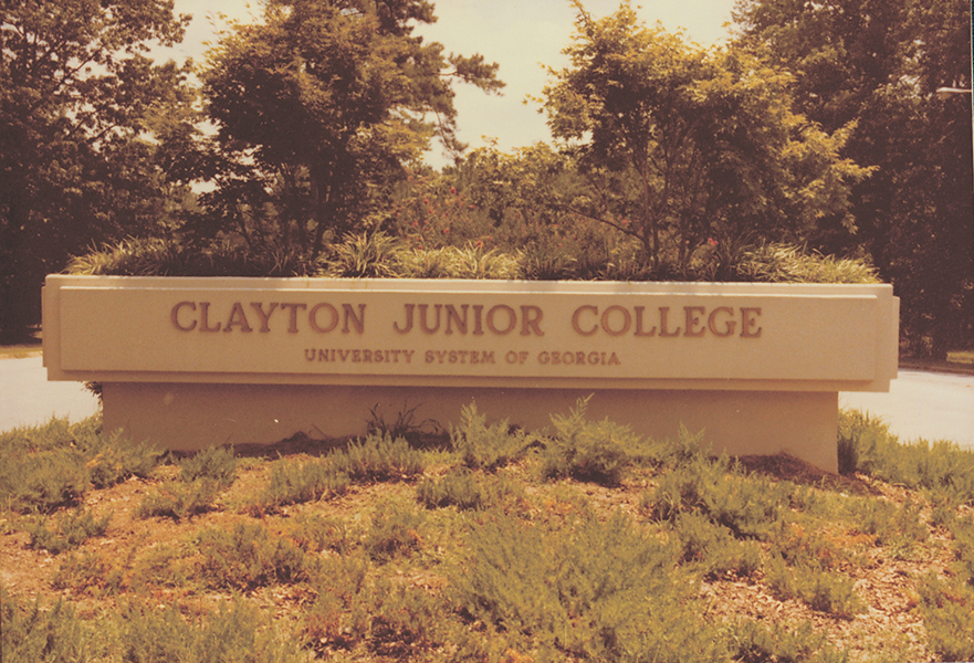 Clayton Junior College Sign