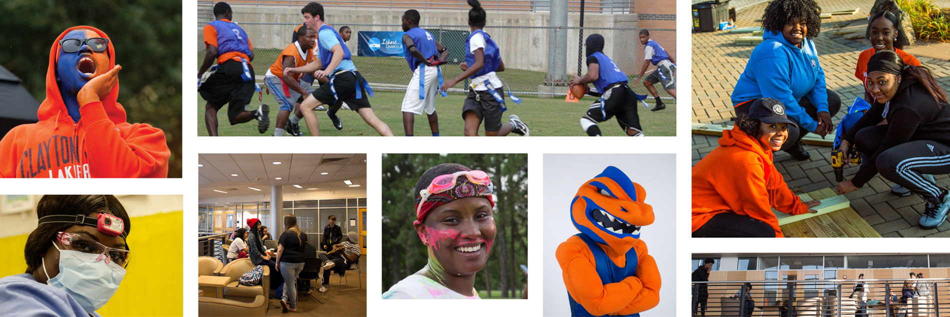 Student collage on Campus