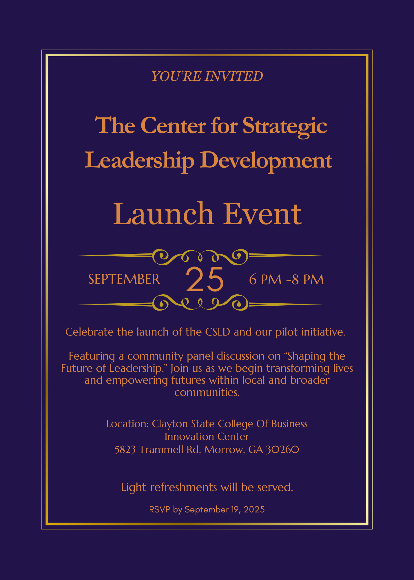 Center Launch Flyer 