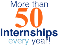 more than 50 internships every year