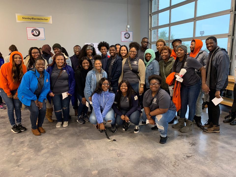 Group photo of AmeriCorps members during the 2018 Student Leadership & College Preparation Conference Clayton State University