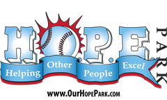 HOPE Park logo with baseball in place of the O