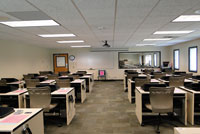 testing center classroom view