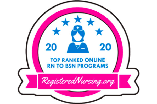 Top Ranked Onine RN to BSN Programs badge