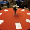SAC ballroom table set up close up