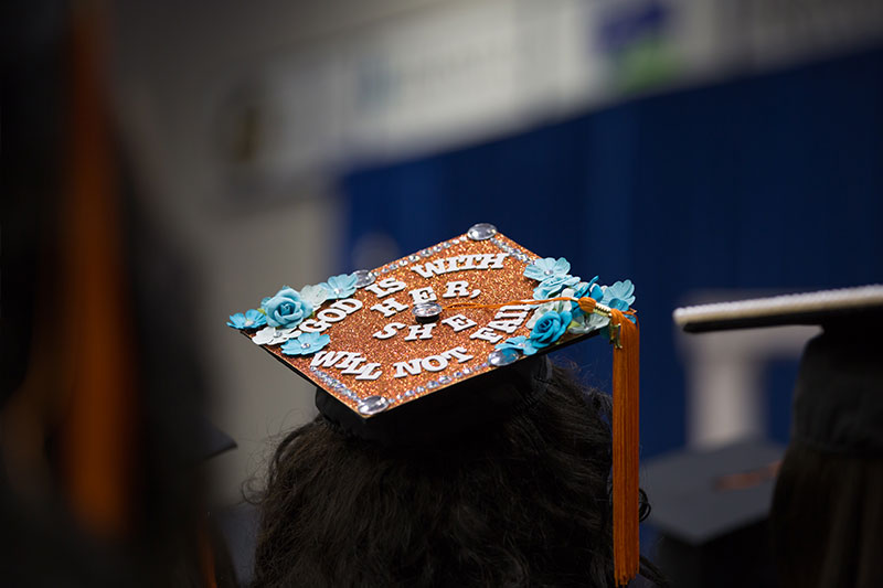 Graduates mortar board