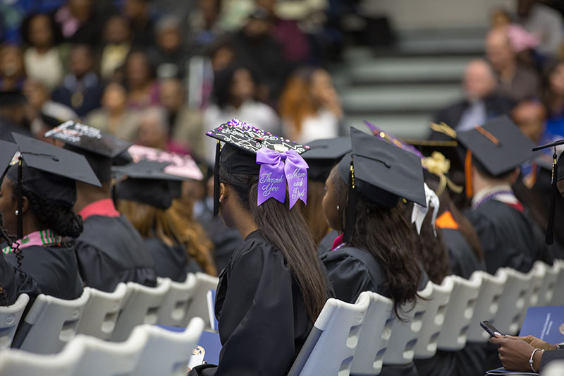 Students waiting to graduate