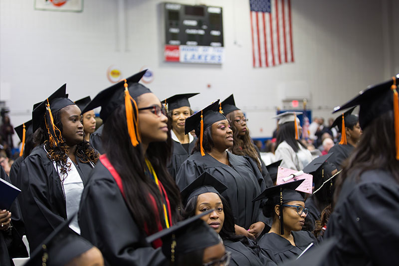 Students enjoying ceremony