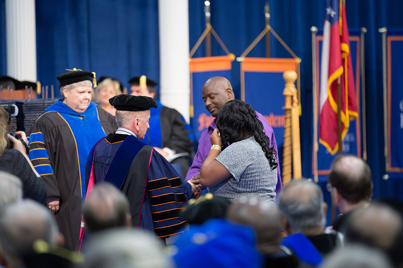 Graduate walking