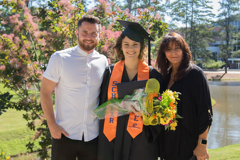 Graduate with parents