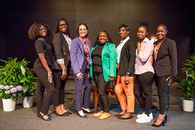 Dr. Thompson poses with a few of the Coca-Cola Scholars. 