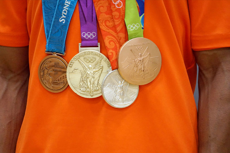 Chris “Fireman” Brown with medals