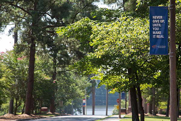 The entrance of the campus