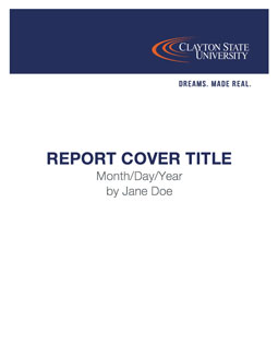 Report Cover