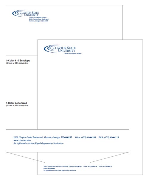 Clayton State University One Color Stationery