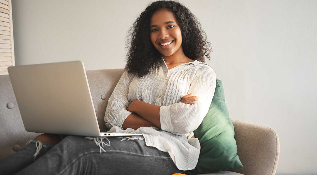 Student on laptop