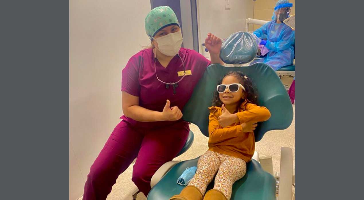Another young patient is treated at the Clayton State Dental Hygiene Clinic
