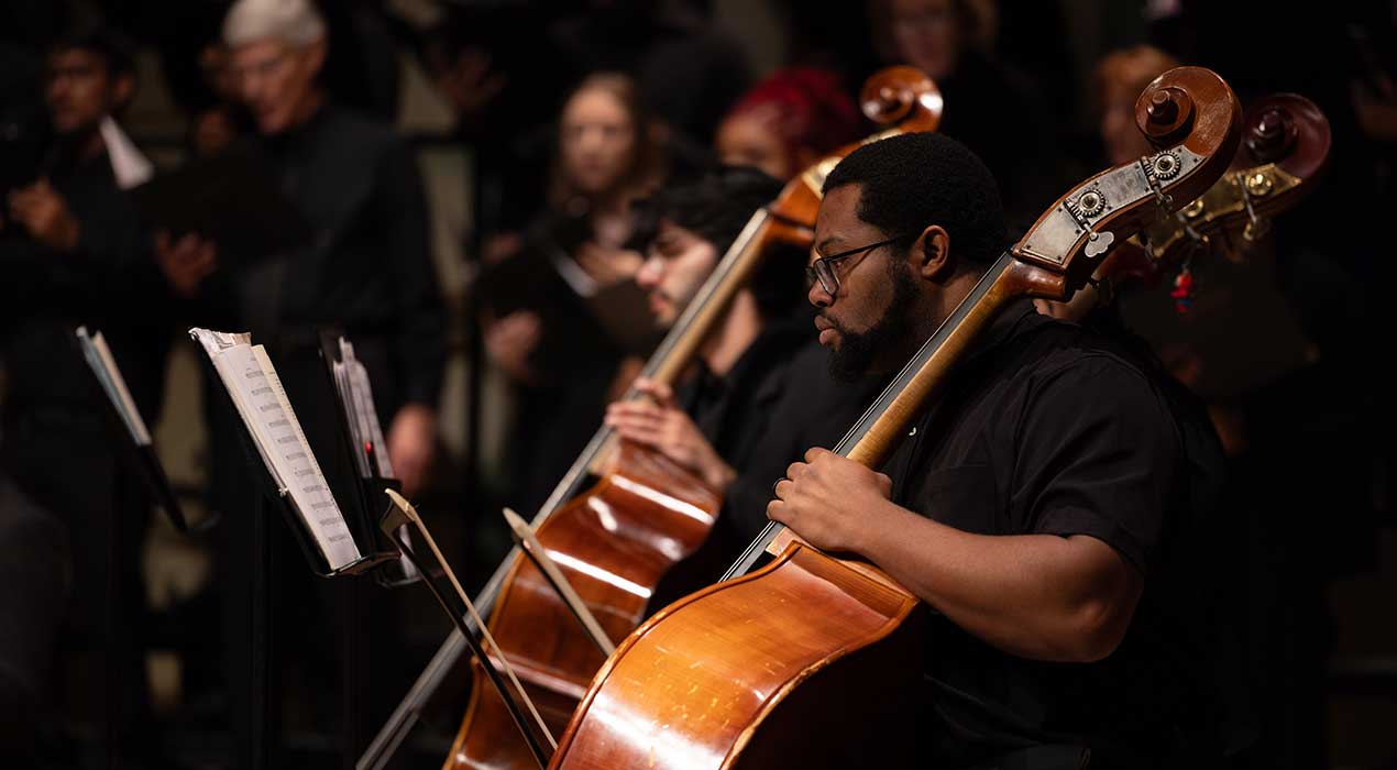 Both the university's Chorale and Orchestra performed at the 2023 