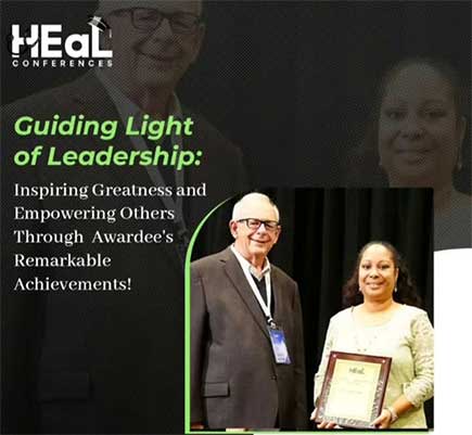 sonya gaither with award
