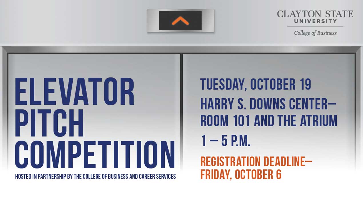 Clayton State's Elevator Pitch Competition returns October 19