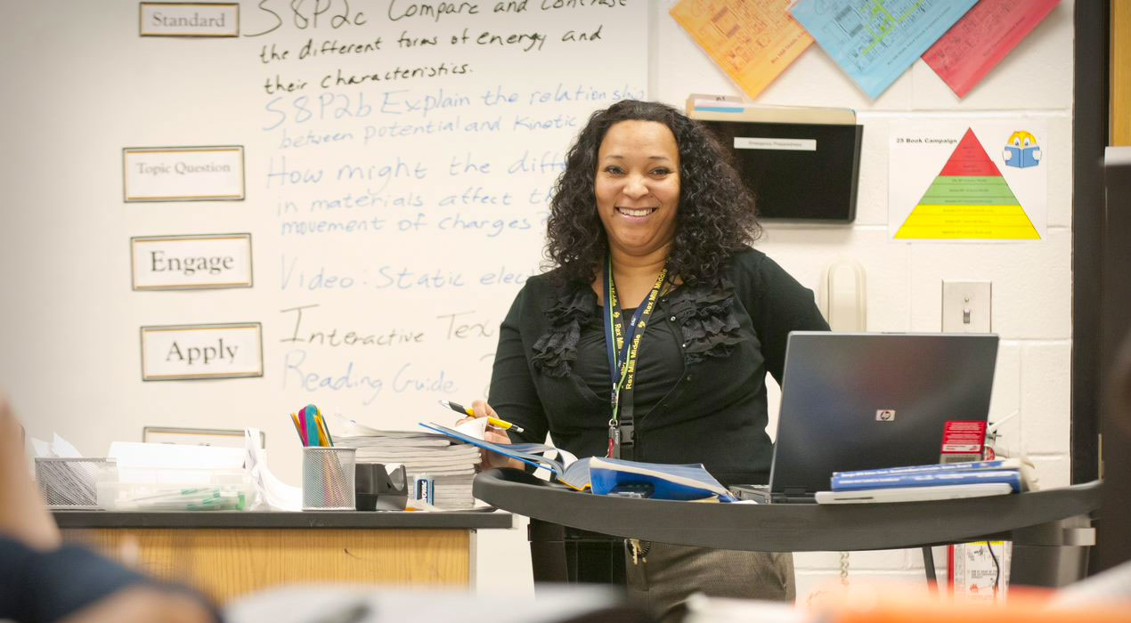 Teacher in classroom